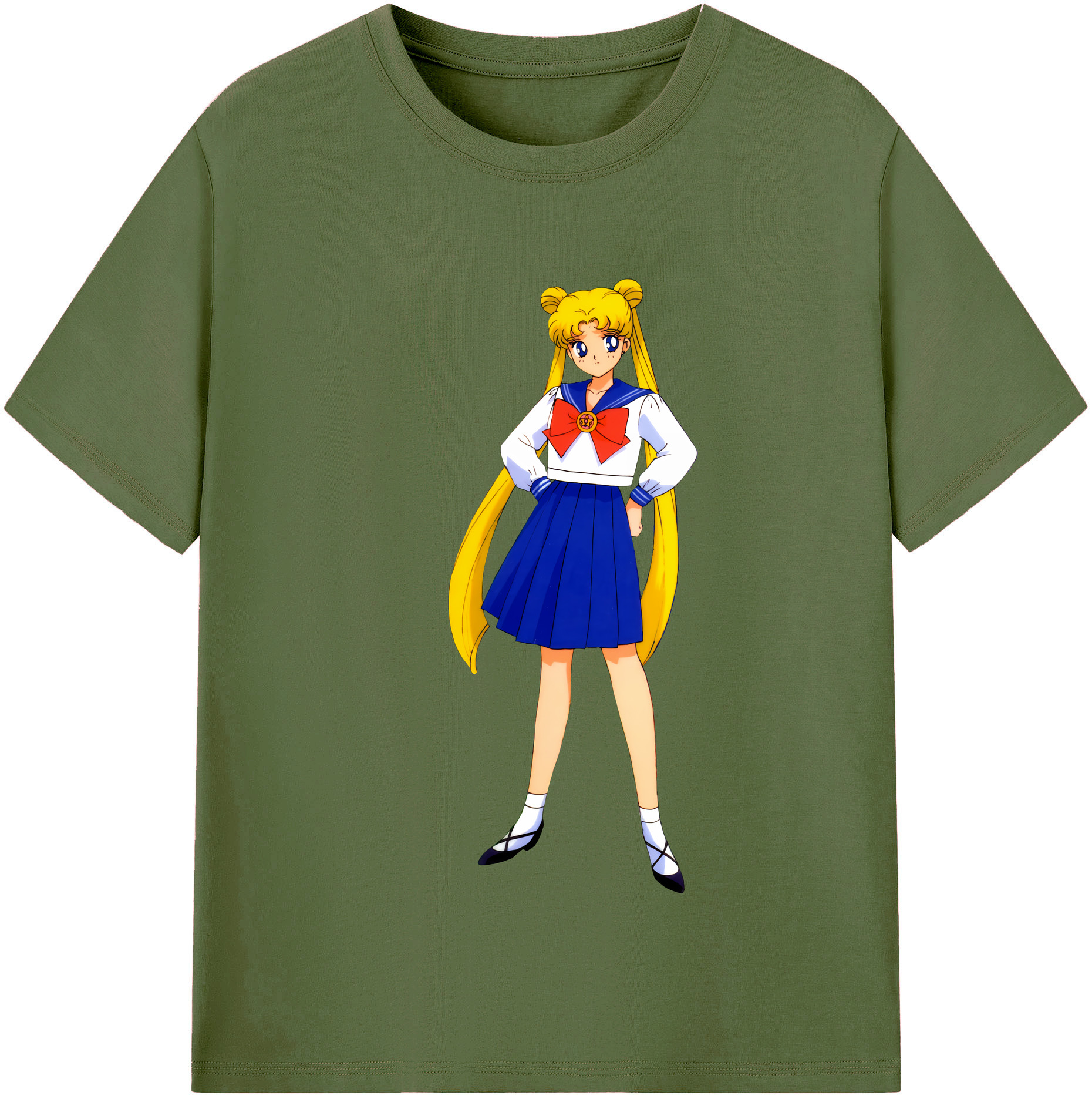 （画像用） 美少女戦士セーラームーン 愛野 美奈子 あいの みなこ Sailor Moon Aino Minako 綿100％半袖Tシャツ（フロントプリント）